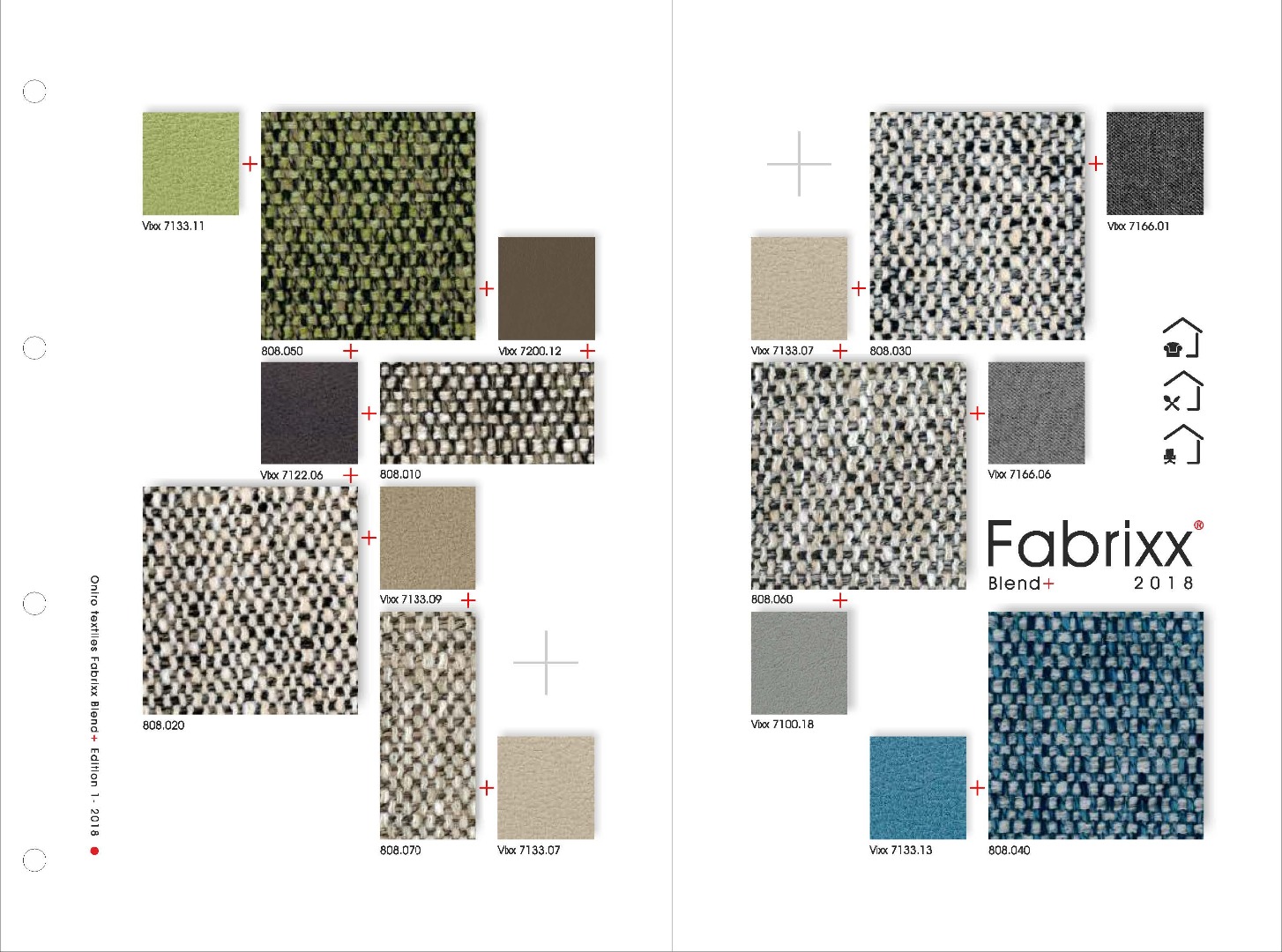 Fabrixx color card Oniro Textiles